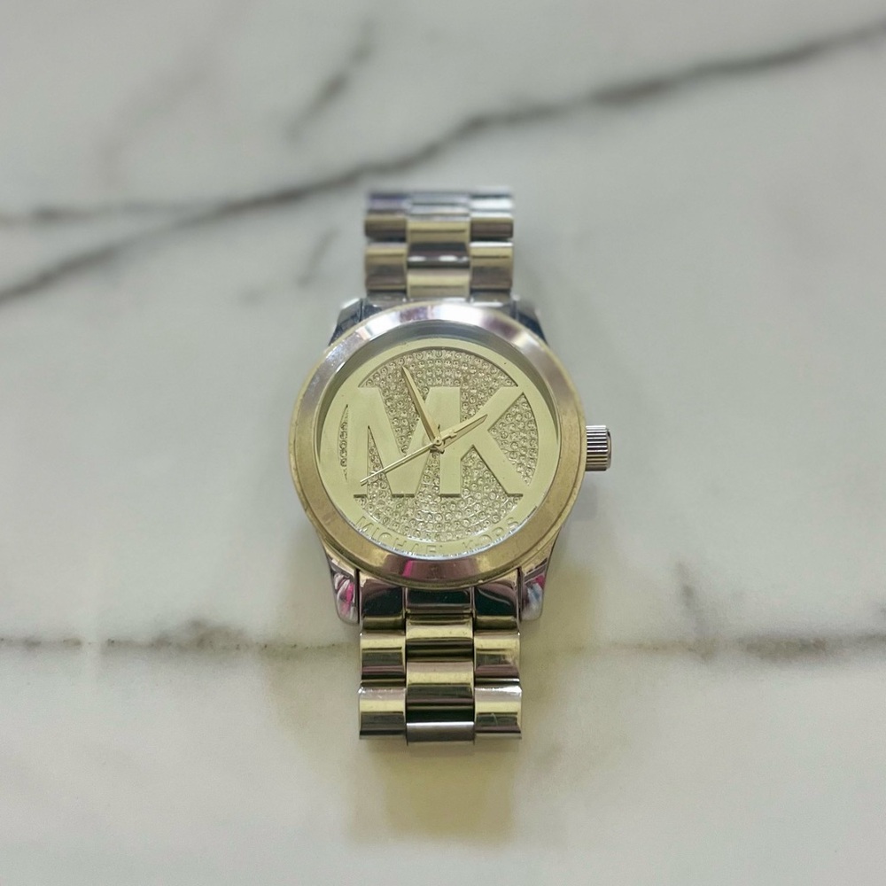 Michael Kors Silver/Rhinestone Watch